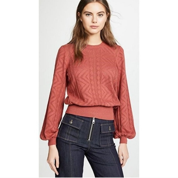 Joie Jaeda Pointelle Cotton & Cashmere Sweater - Picture 1 of 6